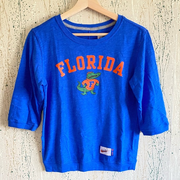 Nike Florida Gators Vault Hail Mary 3/4-Sleeve T-Shirt Royal Blue size M - Picture 1 of 6